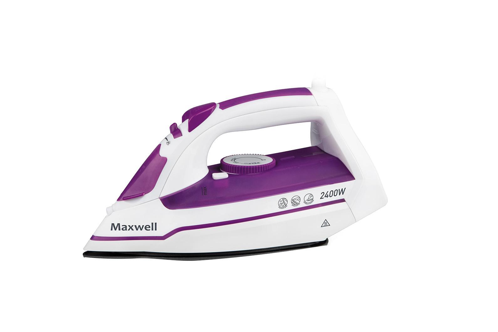 Maxwell MW-3035 (VT)MW-3035(VT) Maxwell MW-3035 (VT)MW-3035(VT)Затрудняетесь в выборе качественного утюга для ухода за вещами? Обратите внимание на утюг MAXWELL MW-3035 VT! Компактная модель наделена высокой мощностью и всеми необходимыми опциями для разглаживания вещей из разных тканей. Вы с легкостью измените температуру нагрева подошвы утюга, а также воспользуетесь системой разбрызгивания воды или паровым ударом для упрощения процесса глажки. Утюг привлекателен внешне, фиолетовые элементы корпуса приковывают взгляды. Пользоваться данным устройством максимально удобно, учитывая, что элементы управления расположены под рукой, а шнур питания характеризуется шаровым креплением.