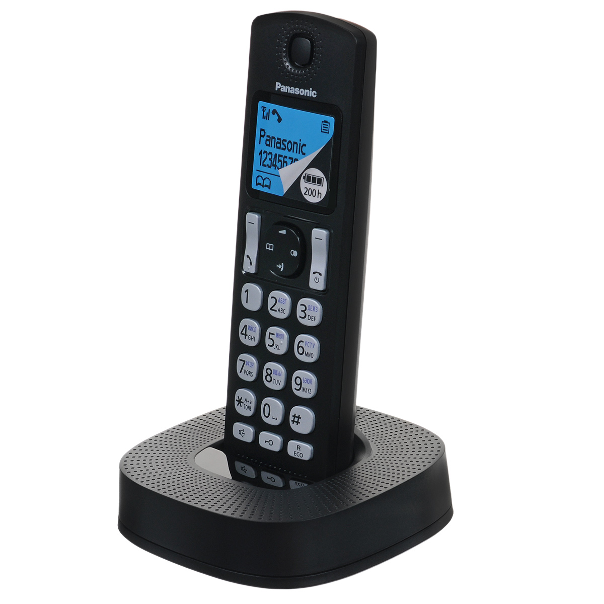 Panasonic KX-TGC310RU1, Black DECT телефонKX-TGC310RU1 Panasonic KX-TGC310RU1, Black DECT телефонKX-TGC310RU1Panasonic KX-TGC310RU - компактный и стильный DECT-телефон, который впишется в любой интерьер. Сведите к минимуму количество нежелательных звонков. Вы можете заблокировать любой выбранный номер, а также любые последовательности чисел (от 2 до 8 цифр), совпадающие с номерами, внесенными в черный список. С помощью специальной кнопки блокировки клавиш вы можете избежать случайных вызовов и нежелательных изменений настроек, поэтому телефон можно с удобством носить в кармане. Питание устройства осуществляется от аккумуляторов типа Ni-MH (в комплекте). Функция быстрого набора - есть