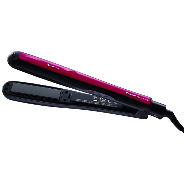 Panasonic EH-HS95-K865 выпрямитель для волосEH-HS95-K865 Panasonic EH-HS95-K865 выпрямитель для волосEH-HS95-K865Выпрямитель для волос Panasonic EH-HS95-K865 - интеллектуальная модель, с помощью которой можно красиво уложить волосы, не причинив им вреда. Пластины выпрямителя керамические. Богатые влагой частицы nanoe генерируются из отверстий на концах пластин, чтобы увлажнять волосы во время укладки, предотвратить испарение влаги, и сократить негативный эффект от воздействия высоких температур.Нагреватель высокой теплопроводности защищает пластину утюжка от понижения температуры и улучшает эффективность выпрямления волос на 35%. Выпрямитель оснащен 5 температурными режимами (150/170/180/190/200°C), которые выбираются, в зависимости от состояния волос или потребностей укладки.Интеллектуальная сенсорная система понижает температуру пластины до 170°C, если прибор не используется. Автоматическое выключение происходит через 60 минут. Прибор также имеет гибкий поворотный кабель и индикатор подключения к сети.