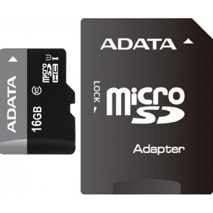 ADATA Premier microSDHC 16GB Class 10 UHS-I карта памяти + адаптерAUSDH16GUICL10-RA1 ADATA Premier microSDHC 16GB Class 10 UHS-I карта памяти + адаптерAUSDH16GUICL10-RA1Карта памяти ADATA Premier microSDHC Class 10 UHS-I отвечает новейшей спецификации SDA 3.0 и стандарту UHS-I (сверхвысокая скорость 1, класс скорости 10 по SD 2.0). В карте памяти реализована технология кода с исправлением ошибок (Error-Correction Code, ECC); кроме того, она чрезвычайно устойчива к низким температурам и рентгеновскому излучению, что делает ее одной из самых стойких карт памяти в мире.