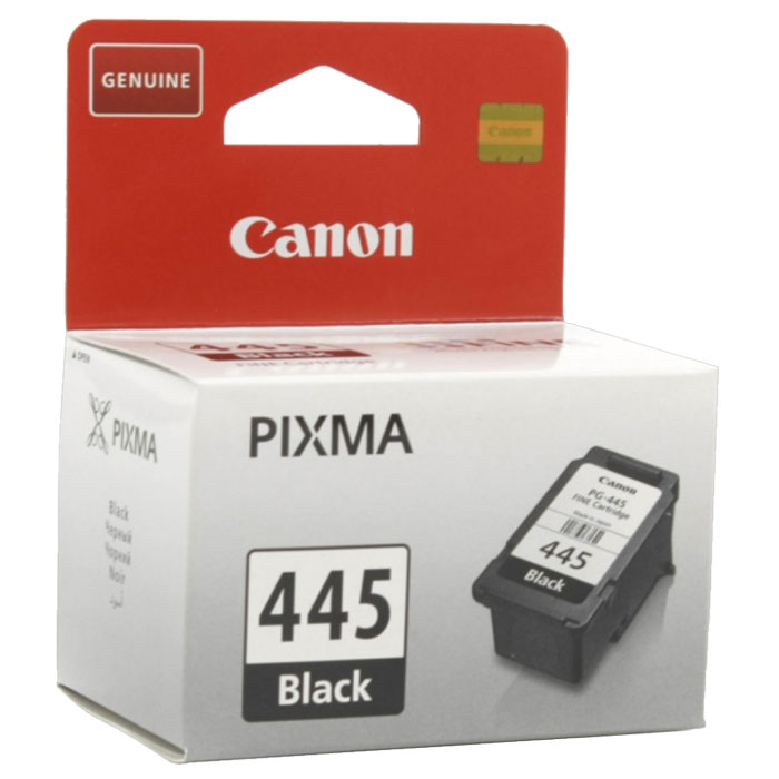 Canon PG-445 BK картридж для струйных принтеров8283B001 Canon PG-445 BK картридж для струйных принтеров8283B001Катридж Canon PG-445. Благодаря уникальной технологии FINE печатающей головки Canon любой принтер PIXMA способен обеспечить невероятное качество и скорость печати документов и изображений. Оригинальные чернила Canon гарантируют максимальное качество, долговечность отпечатков и надежность работы принтера.