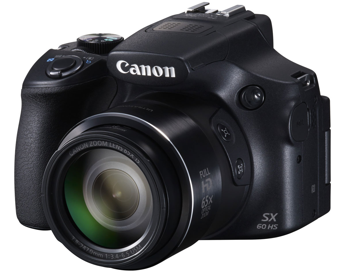 Canon PowerShot SX60 HS цифровая фотокамера9543B002 Canon PowerShot SX60 HS цифровая фотокамера9543B002Canon PowerShot SX60 HS - универсальная фотокамера с максимально высокой детализацией, зумом 65x и поддержкой Wi-Fi.Делайте снимки днем и ночью такими, какими вы их задумали. Система HS Canon — с процессором DIGIC 6 и датчиком CMOS с разрешением 16,1 МП — обеспечивает превосходное качество снимков и не имеет себе равных в условиях низкой освещенности. Поэтому с ее помощью легко запечатлеть подлинную атмосферу события без использования вспышки или штатива. Раскройте свой творческий потенциал. Снимайте фотографии и видеоролики в режиме полного управления экспозицией. Откройте для себя новые возможности с форматом RAW и аксессуарами для системы EOS. Снимайте самые разные объекты и получайте великолепные фотографии. Потрясающий 21-мм сверхширокоугольный объектив с зумом 65x подходит для съемки любых объектов, от дикой природы с максимальным приближением до впечатляющих пейзажей.Наслаждайтесь длительной съемкой и четкими снимками даже при максимальном увеличении благодаря улучшенной эргономичной ручке-держателю. Электронный видоискатель обеспечивает традиционное для зеркальной камеры положение и позволяет четко видеть объекты съемки при очень ярком освещении. Ультразвуковой мотор (USM) обеспечивает быструю, бесшумную фокусировку и зумирование. Теперь, благодаря системе интеллектуальной оптической стабилизации изображения, не нужно беспокоиться о том, что случайные сотрясения камеры могут испортить качество снимков. Эта камера настраивается автоматически и обеспечивает четкие и детализированные фотографии — даже при съемке с максимальным зумом или в условиях низкой освещенности. Кроме того, ваши видеоролики будут невероятно плавными благодаря улучшенной динамической стабилизации изображения по 5 осям.Снимать потрясающие видеоролики легко. Одним касанием кнопки вы можете снимать плавные, реалистичные видеоролики Full HD 60p с четким и чистым стереозвуком благодаря бесшумному управлению и зумированию. Вы также можете подключить внешний микрофон и контролировать вручную уровень звука во время съемки для еще большей свободы творчества. Насладитесь свободой, которую обеспечивает Wi-Fi. Загружайте изображения и видеоролики в социальные сети — прямо с камеры. Или передавайте их на смартфон или планшет с помощью кнопки подключения к мобильному устройству и NFC. Используйте приложение Canon CameraWindow для дистанционного управления камерой со смартфона и создавайте резервные копии на ПК или в облачных хранилищах с помощью функции синхронизации изображения.Формат кадра: 4:3, 3:2, 1:1, 16:9Физический размер матрицы: 1/2.3