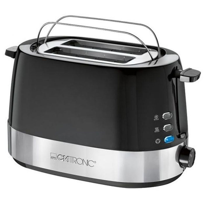 Clatronic TA 3574, Black тостерTA 3574 schwarz-inox Clatronic TA 3574, Black тостерTA 3574 schwarz-inoxТостер Clatronic TA 3574 с отделкой из нержавеющей стали на 2 тоста. Оснащен поддоном для крошек. Имеет функцию центрирования ломтиков и размораживания.