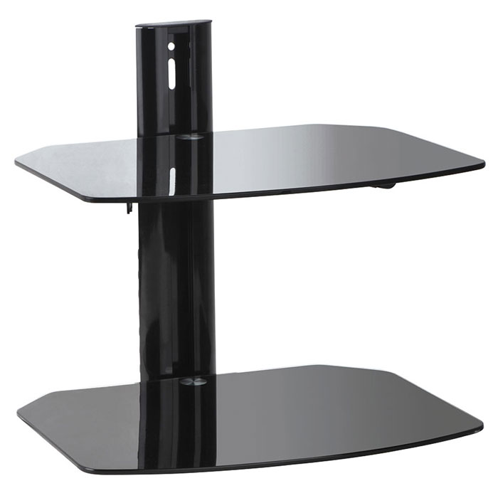 Kromax R-Duo, Black настенный кронштейн для ТВ272435 Kromax R-Duo, Black настенный кронштейн для ТВ272435Kromax R-Duo - настенный кронштейн со стеклянной полкой идеально подходит для: DVD, Blu-Ray плееров, медиаплееров, спутниковых ресиверов, игровых приставок, проекторов, ноутбуков, акустики и другой ауди- видеотехники. Полки выполнены из закаленного стекла, толщиной 5 мм, устойчиво к царапинам и способны выдерживать нагрузку до 8 кг. Края полок закруглены, что делает их безопасными для использования. В зависимости от выбранной техники, вы можете установить полки на любой высоте в пределах всего основания Кронштейн имеет надежный стальной каркас внутри, которого предусмотрен кабель-канал для скрытой проводки соединительных проводов.