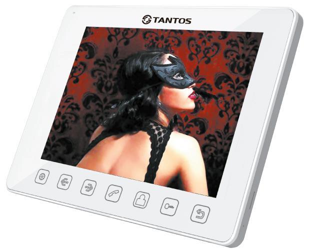 Tantos Tango+, White монитор видеодомофона00-00017053 Tantos Tango+, White монитор видеодомофона00-00017053Tantos Tango (white) - монитор видедомофона в белом корпусе с диагональю экрана 9 дюймов. Монитор позволяет одключать до 2-х вызывных панелей и 2-х видеокамер, имеет возможность работы как в индивидуальном, так и в многоквартирном режиме. Габаритные размеры монитора минимизированы и составляют всего 258 x 178 x 19 мм. Монитор укомплектован выносным блоком питания с возможностью установки в стеновую монтажную коробку – подрозетник. В остальном монитор имеет стандартный для большинства мониторов характеристики: связь осуществляется без трубки, возможно подключение до 4 мониторов в одной системе. Монитор совместим с большинством популярных на российском рынке вызывных панелей.
