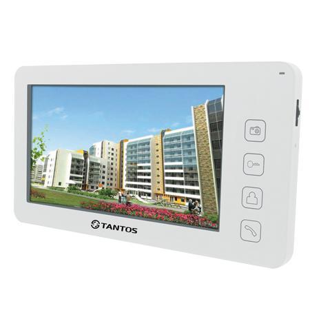 Tantos Prime +, White монитор домофона00-00014350 Tantos Prime +, White монитор домофона00-00014350Монитор цветного видеодомофона сенсорными кнопками, расширенными возможностями и подключением к телефонной линии для переадресации вызовов. Значки меню выполнены подобно значкам меню iPhone. Особенности: Подключение 2-х вызывных панелей и 2-х видеокамер Возможность подключения до 4-х мониторов в одной системе с широкими возможностями адресного интеркома Возможность работы как в индивидуальном, так и в многоквартирном режиме. Совместимость с большинством моделей отечественных вызывных панелей Голосовая почта, фоторамка, встроенный видеорегистратор (детектор движения на 1 канал) Возможность переадресации вызова на телефон. Возможность установки мелодии в формате MP3 в качестве сигнала вызова (в прошивках выше 3.10)