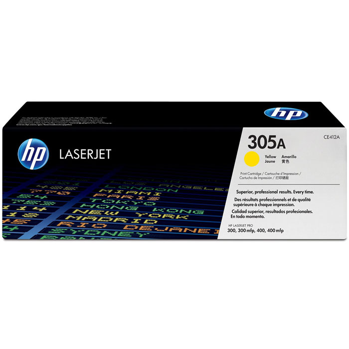 HP CE412A (305A), Yellow картридж для лазерных принтеровCE412A HP CE412A (305A), Yellow картридж для лазерных принтеровCE412AЖелтый картридж с тонером HP 305A LaserJet помогает создавать документы и маркетинговые материалы профессионального уровня. Поддержка достигнутого уровня производительности путем экономии времени и расходных материалов. Эти картриджи специально разработаны для использования с вашим принтером HP LaserJet Pro.