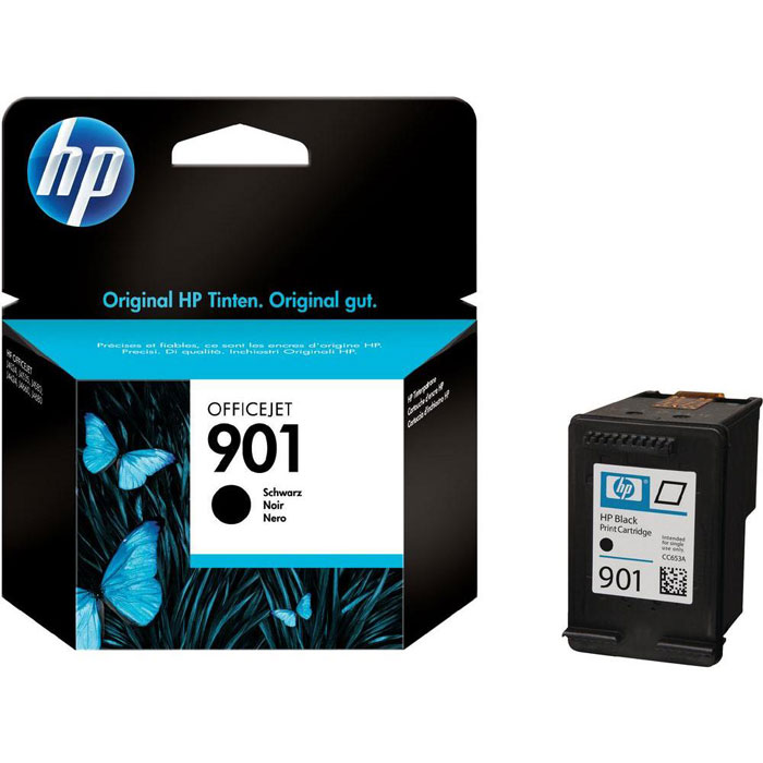 HP CC653AE (901), Black струйный картридж для OfficeJet 4500/J4580/J4660CC653AE HP CC653AE (901), Black струйный картридж для OfficeJet 4500/J4580/J4660CC653AEЧерные картриджи HP 901 Officejet обеспечивают доступную высококачественную печать черно-белых документов, используя чернила HP Officejet. Чернила HP Officejet - это непрерывная и надежная производительность, понятные пользователю функции и черно-белый стойкий к выцветанию текст лазерного качества.
