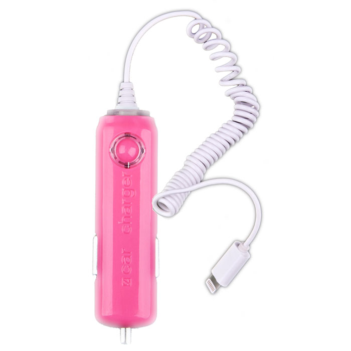 Liberty Project In Car Charger Apple 8 pin, Pink автомобильное ЗУSM001615 Liberty Project In Car Charger Apple 8 pin, Pink автомобильное ЗУSM001615С помощью Liberty Project In Car Charger Apple 8 pin вы сможете подзаряжать аккумулятор плеера iPod, телефона iPhone и планшета iPad с разъемами Lightning от бортовой электросети автомобиля.