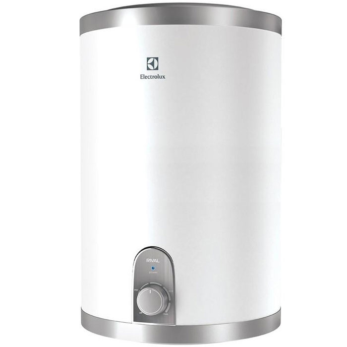 Electrolux EWH 15 Rival O водонагревательEWH 15 Rival O Electrolux EWH 15 Rival O водонагревательEWH 15 Rival OВодонагреватель Electrolux EWH 15 Rival O обладает компактными размерами при высокой производительности. Данная модель имеет нижнее подключение к источнику воды. Этот водонагреватель идеален для установки в небольших помещениях. Предусмотрена возможность выбора экономичного режима нагрева, что позволяет обеспечить горячей водой даже большую семью. Внутренний бак изготовлен из нержавеющей стали, одобренной для применения в медицине и пищевом производстве. Для нагрева воды используются медные нагревательные элементы с никелированным покрытием, которое значительно увеличивает рабочий ресурс устройства. При помощи ручки управления можно настроить необходимый уровень температуры воды. В качестве дополнительной защиты нагревательного элемента установлен магниевый анод для предотвращения оседания известковых отложений. Специальный термостат не дает воде нагреться выше 75°C, а защита от сухого нагрева отключает нагревательный элемент в случае отсутствия воды в...