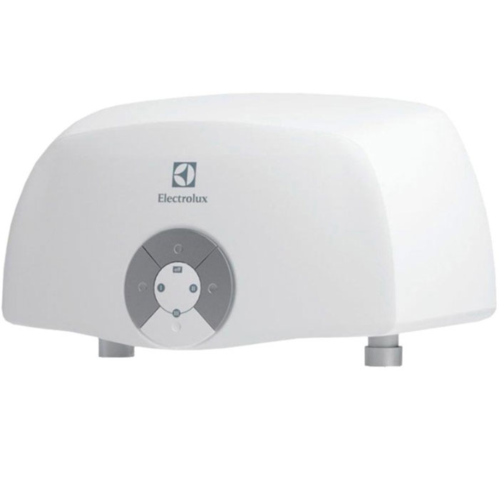 Electrolux Smartfix 2.0 S (3,5 кВт) проточный водонагревательSMARTFIX 2.0 S(3,5 kW)душ Electrolux Smartfix 2.0 S (3,5 кВт) проточный водонагревательSMARTFIX 2.0 S(3,5 kW)душМодель проточных водонагревателей Electrolux Smartfix 2.0 S (3,5 кВт) отличается высокой производительностью по нагреву воды за счет применения мощных нагревательных элементов из меди. Водонагреватель предназначен для обеспечения горячей водой одной точки водоразбора.В устройстве используется гидравлическая система управления, что дает возможность поддерживать температуру воды в зависимости от величины потока и регулировок смесителя. Для удобства предусмотрена функция автоматического включения и выключения при открытии и закрытии водопроводного крана. Имеются три режима мощности для экономии электроэнергии и повышения производительности прибора, который способен производить более 2 литров горячей воды в минуту. Водонагреватель оснащен датчиком давления, а также специальным термостатом, который обеспечивает защиту от перегрева. Устройство может легко и быстро подключаться к стационарному смесителю, став отличным решением на время отключений горячей воды.