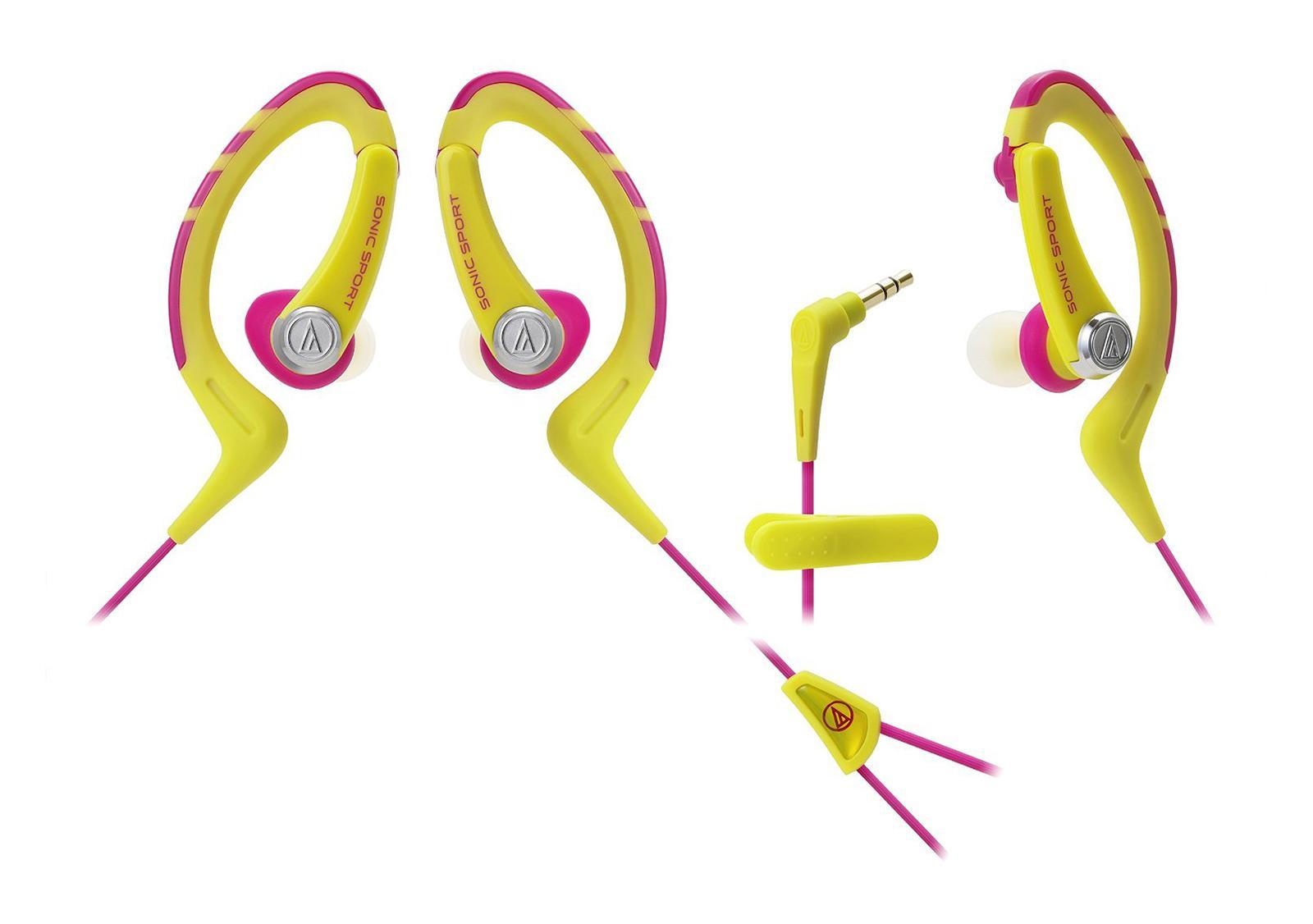Audio-Technica ATH-Sport1, Yellow наушникиATH-SPORT1 YP Audio-Technica ATH-Sport1, Yellow наушникиATH-SPORT1 YPНаушники-аксессуар, идеальны для занятий спортом Удобное гибкое резиновое крепление за ухомДолгие часы динамичного звучанияВлагозащита уровня IXP5Укороченный кабель с клипсой
