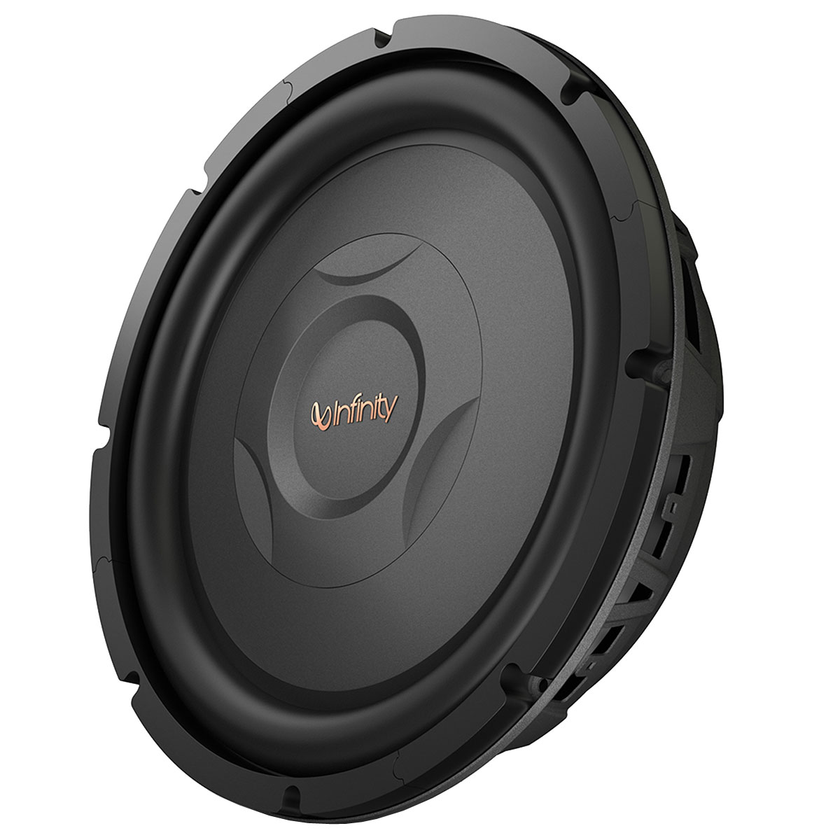 Infinity REF1000S автомобильный сабвуферREF1000S Infinity REF1000S автомобильный сабвуферREF1000SInfinity REF1000S – автомобильный плоский сабвуфер, диаметром 250 мм, обладающий номинальной мощностью 200 Вт. Пиковая мощность при этом составляет 800 Вт. Отличительная особенность сабвуфера – его уменьшенная установочная глубина, менее 10 см, с чем не может поспорить ни одна конкурентная модель. Такой дизайн обязательно придется по вкусу владельцам компактных автомобилей, в которых каждый сантиметр буквально на счету.Вторая отличительная особенность новой линейки сабвуферов и в частности Infinity REF1000S - уникальная технология изменения импеданса SSI. Инженеры разделили звуковую катушку на три секции, каждая из которых обладает разным импедансом. Пользователь может менять импеданс головки 2 Ом или 4 Ом при сохранении всех остальных параметров для улучшения звучания и индивидуальной настройки.