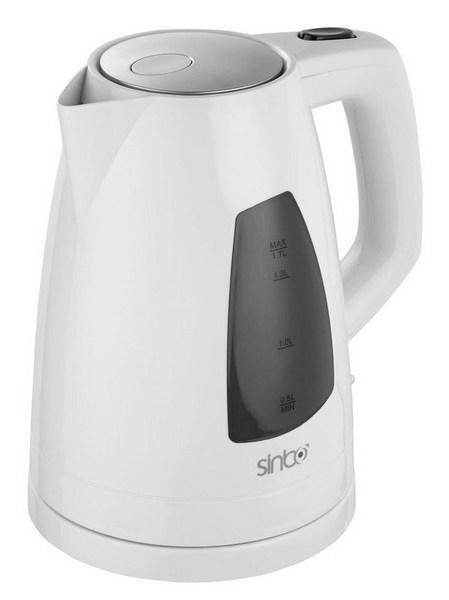Sinbo SK 7302, White электрический чайникSK 7302 Sinbo SK 7302, White электрический чайникSK 7302Чайник Sinbo SK 7302 состоит из ударопрочного пластика и имеет скрытый нагревательный элемент из нержавеющей стали. Коннектор с поворотом на 360 градусов легко снимает и ставить чайник под любым углом. Имеет внешнее смотовое окно уровня воды по обе стороны. Съемный моющийся фильтр установленный в чайнике, не позволит накипи попасть к вам в чашку. Защита от включения без воды и перегрева.