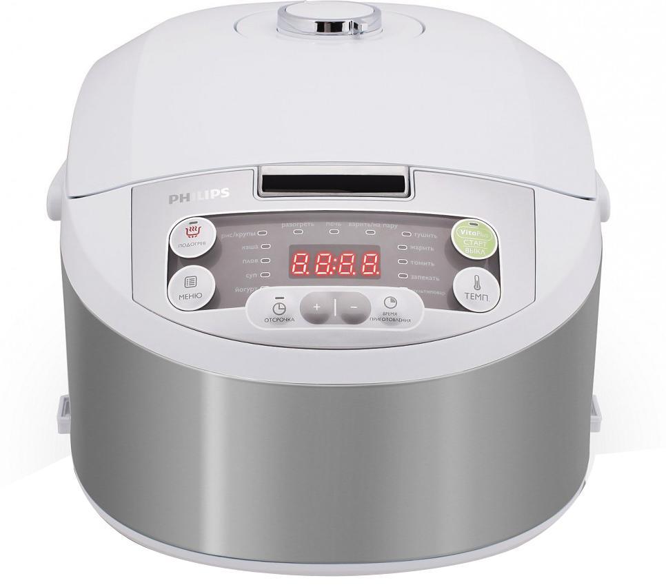 Philips HD3136/03 мультиваркаHD3136/03 Philips HD3136/03 мультиваркаHD3136/03Мультиварка Philips HD3136/03 Viva Collection с технологией VitaPlus и двумя нагревательными элементами для быстрого и равномерного нагрева. Равномерное распределение тепла осуществляется благодаря функции 3D- нагрева. Легко программируемый таймер отсрочки старта до 24 часов позволит приготовить блюда к нужному времени. Мультиварка оснащена 15 программами и режимом Multicook для приготовления вкусных и здоровых блюд. В комплект входит кулинарная книга с более чем 30 оригинальными рецептами вкусных блюд и советами профессионалов. Внутреннюю чашу можно мыть в посудомоечной машине.