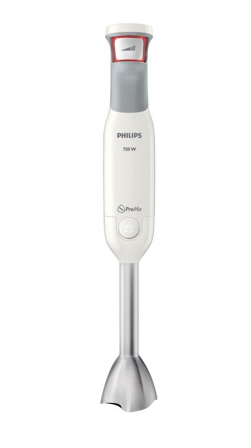 Philips HR1646/00, White блендер погружнойHR1646/00 Philips HR1646/00, White блендер погружнойHR1646/00Треугольная форма насадки для оптимальной плавности и однородности смешивания Технология ProMix ручного блендера Philips была разработана в сотрудничестве со специалистами престижного Штутгартского университета. Усовершенствованная технология обеспечивает большую однородность и скорость смешивания. Уникальная технология ProMix — это треугольная форма насадки, которая гарантирует идеальную консистенцию супов и смузи Мотор ручного блендера мощностью 700 Вт обеспечивает идеальное смешивание Ручной блендер Philips с надежным мотором мощностью 700 Вт измельчит практически любые ингредиенты до однородной текстуры. Благодаря мощному мотору ручной блендер может использоваться с различными аксессуарами Интуитивное управление скоростями с помощью кнопки SpeedTouch Технология SpeedTouch позволяет управлять скоростью работы ручного блендера Philips, в том числе турборежимом, с помощью одной кнопки. Полностью интуитивное...