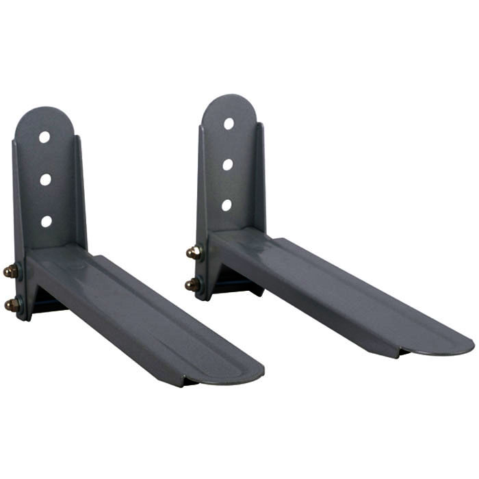 Kromax Micro-3, Grey кронштейн для СВЧ-печейMICRO-3grey Kromax Micro-3, Grey кронштейн для СВЧ-печейMICRO-3greyУниверсальные настенные кронштейны Micro предназначены для размещения на них бытовых СВЧ печей. Конструкция креплений проста и удобна в установке и эксплуатации, а доступная цена делает их популярным у покупателя. Размеры опор или боковых зажимов регулируются в широких пределах, что позволяет использовать кронштейны для практически всех моделей бытовых СВЧ печей. В модели Micro-3 расстояние между опорами при монтаже может быть установлено по вашему усмотрению. Это позволяет использовать данные крепления не только для микроволновых печей, но и для размещения различных устройств, например, принтеров, факсов, A/V систем и других предметов, вес и габариты которых превышают предельно допустимые для кронштейнов со стеклянными полками.
