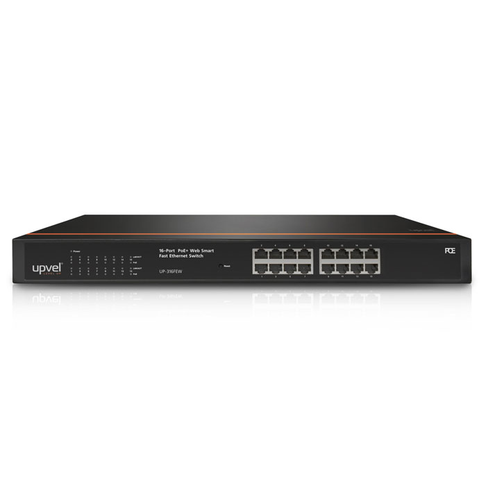 UPVEL UP-316FEW 16-портовый PoE+ коммутаторUP-316FEW UPVEL UP-316FEW 16-портовый PoE+ коммутаторUP-316FEW16-портовый PoE+ коммутатор Fast Ethernet, управляемый через веб-интерфейс, позволяет значительно сэкономить на приобретении и монтаже дополнительного оборудования и кабелей. Для передачи данных и питания устройств можно использовать имеющиеся сетевые кабели (технология Power over Ethernet). Данный управляемый коммутатор имеет 16 портов 10/100 Мбит/с PoE+, каждый из которых обеспечивает до 30 Вт для питания таких устройств, как уличные Wi-Fi точки доступа повышенной мощности, наклонно-поворотные IP- камеры, VoIP оборудование и др. Веб-интерфейс коммутатора позволяет настроить следующие функции: PoE для каждого порта (мощность, задержка включения, расписание), пропускная способность портов, Port Mirroring, защита от широковещательных штормов, VLAN (tag/port), QoS, фильтрация пакетов TCP/UDP, Spanning Tree, Port Trunking, DHCP Relay, IGMP Snooping, SNMP и др. Коммутатор автоматически распознает тип подключенного устройства и обеспечивает до 30 Вт...