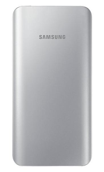 Samsung EB-PA500U, Silver внешний аккумулятор (5200 мАч)EB-PA500USRGRU Samsung EB-PA500U, Silver внешний аккумулятор (5200 мАч)EB-PA500USRGRUСтильная зарядка на ходу Стилизованный под металл корпус, закругленные края, изысканные цвета внешнего аккумулятора компании Samsung гармонируют с дизайном Samsung GALAXY S6 I S6 Edge. Универсальный внешний аккумулятор можно использовать как для зарядки мобильных устройств Samsung, так и другой электроники Тонкий дизайн и эргономичная форма Малый вес и сверхмалая толщина позволит вам всегда иметь этот внешний аккумулятор при себе и оперативно заряжать ваши мобильные устройства Безопасный способ зарядки Внешние аккумуляторы Samsung выдержали самые жесткие испытания на надежность зарядных элементов, так что безопасность процесса заряда гарантирована LED-индикация уровня заряда Вы можете мгновенно проверить уровень остаточного заряда внешнего аккумулятора. Просто нажмите кнопку - четыре светящихся индикатора означают полный заряд, а один мигающий означает, что батарея требует подзарядки...