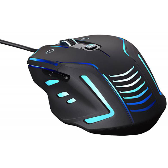 Oklick 735G Interceptor, Black Blue игровая мышьMW-1303 Oklick 735G Interceptor, Black Blue игровая мышьMW-1303Для побед нужен надежный помощник, быстрый, отзывчивый, способный выстоять в условиях мультизадачности. Игровая мышь Oklick 735G interceptor отвечает всем указанным требованиям, и способна содействовать воплощению в реальность вашего стремления к победе. Футуристичный дизайн корпуса дополнен оригинальным подсвечивающимся рисунком. Внешне мышь не похожа на обычный манипулятор: складывается впечатление, что в руках находится элемент управления космического корабля из далекой галактики. Oklick 735G interceptor имеет 6 элементов управления: удобное колесо прокрутки с прорезиненной серединой, правую и левую кнопки управления, кнопку изменения dpi (800-1600-2400) и две дополнительные кнопки, расположенные с левой стороны. Корпус мыши выполнен из прочного АБС-пластика с покрытием «софт-тач», позволяющим с особым удобством держать мышь в руках на протяжении многих часов. Эргономичный дизайн и средние размеры мыши подойдут как для женской, так и мужской...