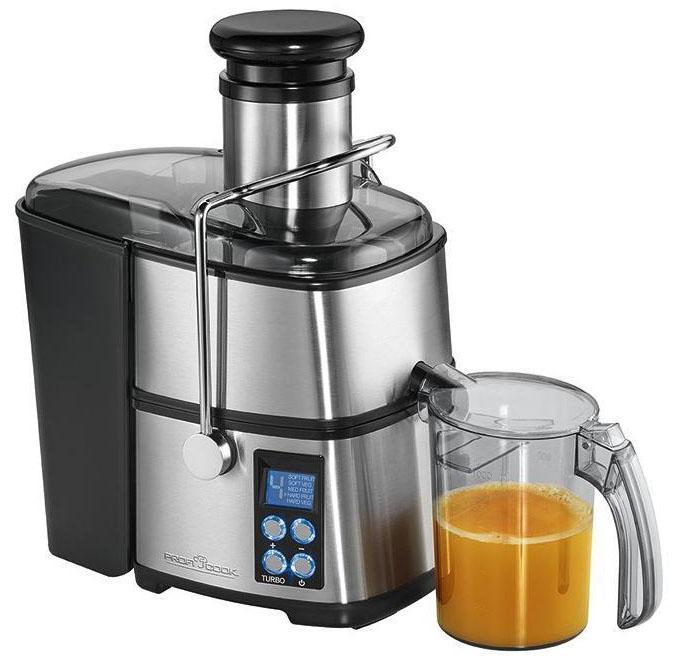 Profi Cook PC-AE 1070 соковыжималкаPC-AE 1070 Profi Cook PC-AE 1070 соковыжималкаPC-AE 1070Автоматическая соковыжималка в корпусе из нержавеющей стали быстро и эффективно приготовит сок, богатый витаминами и минеральными веществами. Возможность готовить сок из цельных яблок, моркови и других фруктов и овощей. Максимум 18 000 оборотов в минуту Горловина диаметром 75 мм Контейнер для сока (объем 1 л) Контейнер для мякоти объемом 1,6 л 5 скоростных режимов, электронный контроль скорости Режим ТУРБО Многофункциональный LED-дисплей с синей подсветкой Фильтр и центрифуга из высококачественной нержавеющей стали Легко разбирается для мытья и чистки Защитная блокировка Мощность 800 Вт