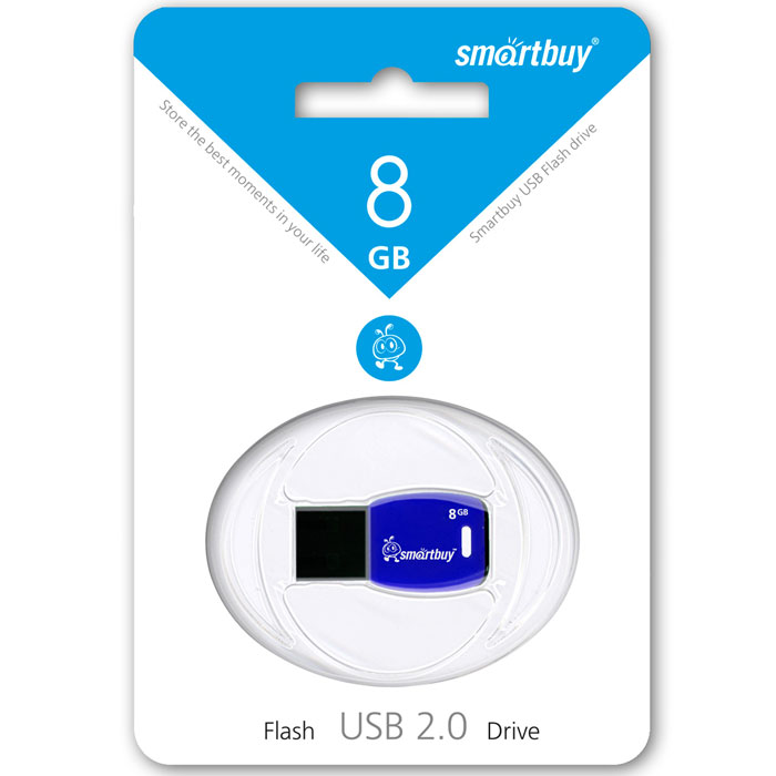 SmartBuy Cobra 8GB, Dark Blue USB-накопительSB8GBCR-Db SmartBuy Cobra 8GB, Dark Blue USB-накопительSB8GBCR-DbВ цифровую эру компактный флеш-накопитель - это ключ в цифровой мир, который предлагает бесконечные возможности сохранения памятных событий. Флеш-накопитель Smartbuy Cobra, по дизайну напоминающий ключ, можно подсоединить к брелоку с другими ключами, что позволит вам всегда свои воспоминания носить с собой. Совместима с: Windows 8/7/XP/2000/Vista, Mac OS 8.6 и Linux 2.4.0 (или выше) Уникальный дизайн в виде ключа
