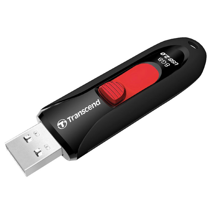 Transcend JetFlash 590 8GB, Black USB-накопительTS8GJF590K Transcend JetFlash 590 8GB, Black USB-накопительTS8GJF590KУдобный флэш-накопитель Transcend JetFlash 590 не имеет защитного колпачка, но, при этом, оснащен выдвигаемым USB- разъемом, помогающим уберечь его от возможных повреждений во время транспортировки. Чтобы спрятать или выдвинуть разъем, необходимо лишь нажать и сместить размещенный на корпусе устройства цветной ползунок. Благодаря высокоскоростному интерфейсу Hi-Speed USB 2.0 и большой емкости, накопители JetFlash 590 максимально упростят хранение, перенос и распространение любых цифровых файлов в дороге.