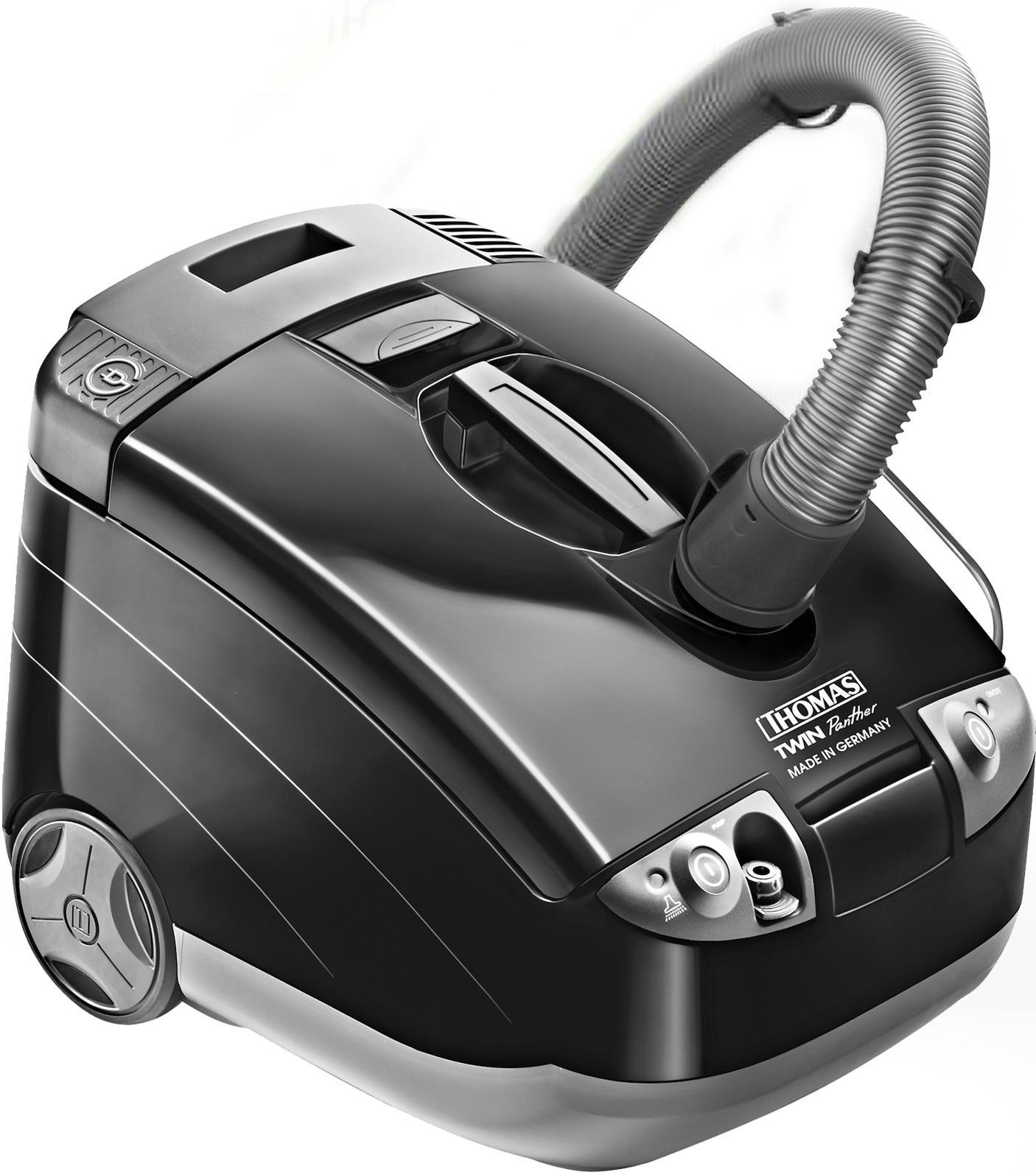 Thomas 788558 Twin Panther пылесос788558 TWIN PANTHER Thomas 788558 Twin Panther пылесос788558 TWIN PANTHERThomas 788558 Twin Panther - компактный и стильный моющий пылесос, который разработан специально для тех, кто предпочитает традиционный способ сухой уборки - с мешком для пыли. Для этого вместо аквафильтра пылесос оснащен очень вместительным мешком MicroPor (размер XXL).