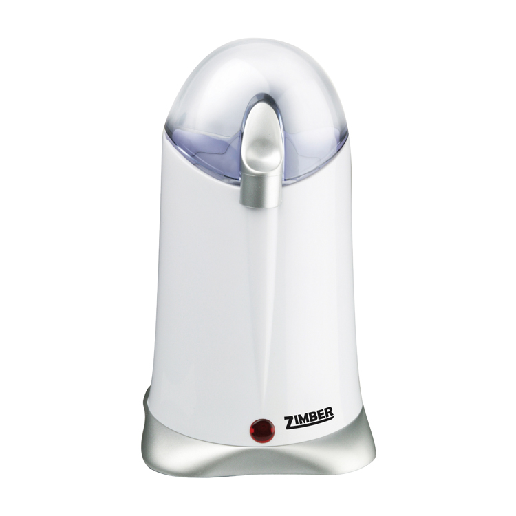Zimber ZM-3415, White кофемолкаZM-3415_white Zimber ZM-3415, White кофемолкаZM-3415_whiteКофемолка Zimber ZM-3415 представляет собой современный аппарат, сочетающий в себе компактность, функциональность и практичность. Предназначена для истинных любителей кофе, которые предпочитают молоть зерна самостоятельно. Модель с чашей из нержавеющей стали, оснащена индикатором включения, мотором мощностью 150 Вт, резервуаром на 40 грамм и импульсным режимом (для особо твердых зерен). За качественный помол зерен отвечает ротационный нож. В целях безопасности предусмотрена функция блокировки включения при открытой крышке.