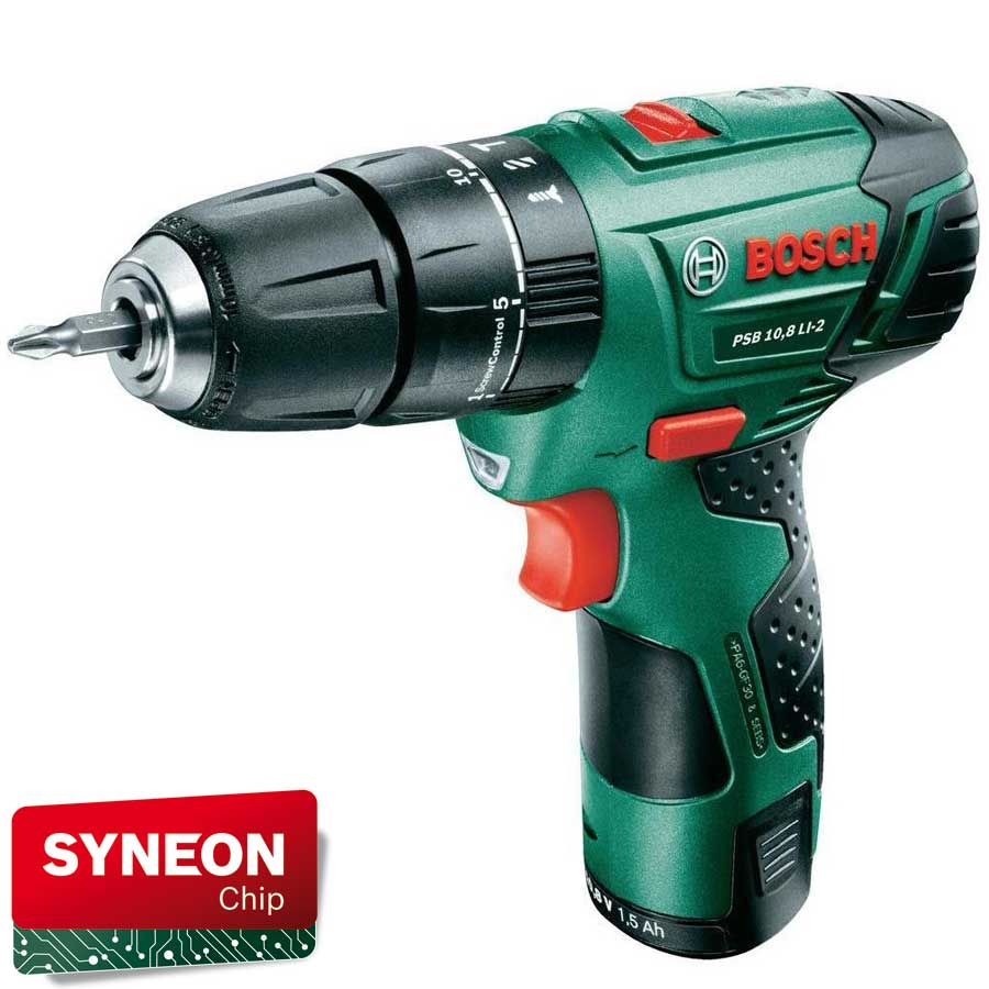 Шуруповерт Bosch PSB 10,8 LI-2 06039839230603983923 Шуруповерт Bosch PSB 10,8 LI-2 06039839230603983923Данный инструмент оснащен уникальной технологией Syneon Chip, которая контролирует расход энергии в зависимости от степени сложности выполняемой работы. Благодаря Syneon Chip ваш инструмент работает дольше и его срок службы увеличивается!