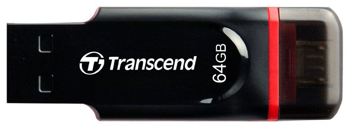 Transcend JetFlash 340 64GB, Black USB-накопительTS64GJF340 Transcend JetFlash 340 64GB, Black USB-накопительTS64GJF340Позволяет с легкостью обмениваться файлами владельцам мобильных устройств. Флэш-накопитель Transcend JetFlash 340 USB OTG не только позволит расширить встроенную память мобильного устройства под управлением ОС Android, но и максимально упростит и облегчит обмен персональными коллекциями медиафайлов. Два интерфейса - в два раза удобнее: Благодаря двум встроенным интерфейсам флэш-накопитель JetFlash 340 USB OTG (USB On-The-Go) изменит ваше представление о хранении, обмене и переносе цифровых данных. Он способен выполнять роль миниатюрного жесткого диска для мобильных устройств и, при этом, не требует использования дополнительных кабелей. Лаконичный дизайн. Удобная форма корпуса: Флэш-накопители JetFlash 340 с поддержкой технологии USB OTG отличаются лаконичным дизайном и удобной формой корпуса, который прекрасно ложится в руку, что позволяет с легкостью подключать и отключать устройство. Обменивайся данными в дороге: ...