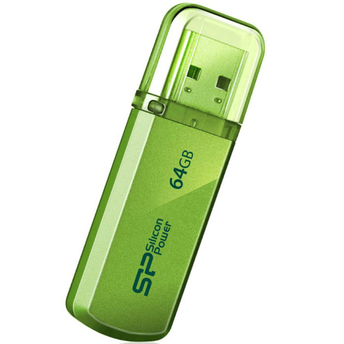 Silicon Power Helios 101 64GB, Green USB-накопительSP064GBUF2101V1N Silicon Power Helios 101 64GB, Green USB-накопительSP064GBUF2101V1NДоступный в яблочно-зеленом и лазоревом цветах новый Silicon Power Helios 101 имеет алюминиевый корпус с матовым покрытием. Silicon Power Helios 101 отражает футуристический, стильный и простой дизайн. Он тонок, легок и подходит для пользователей, следящих за модой! Helios 101 может быть прикреплен к брелоку с ключами и использоваться как аксессуар. Обладающий функцией plug&play Helios 101 - идеальный компаньон нетбука! ПО SP Widget с 7 основными функциями для защиты данных: Синхронизация и Резервное копирование Мои Документы Синхронизация и Резервное копирование других папок Синхронизация и Резервное копирование Outlook/Outlook express Копирование и шифрование данных на USB носитель Загрузка 60-дневной пробной версии Symantec Norton Internet security бесплатно Синхронизация и Резервное копирование папки Избранное Блокирование компьютера паролем, по времени или USB накопителем
