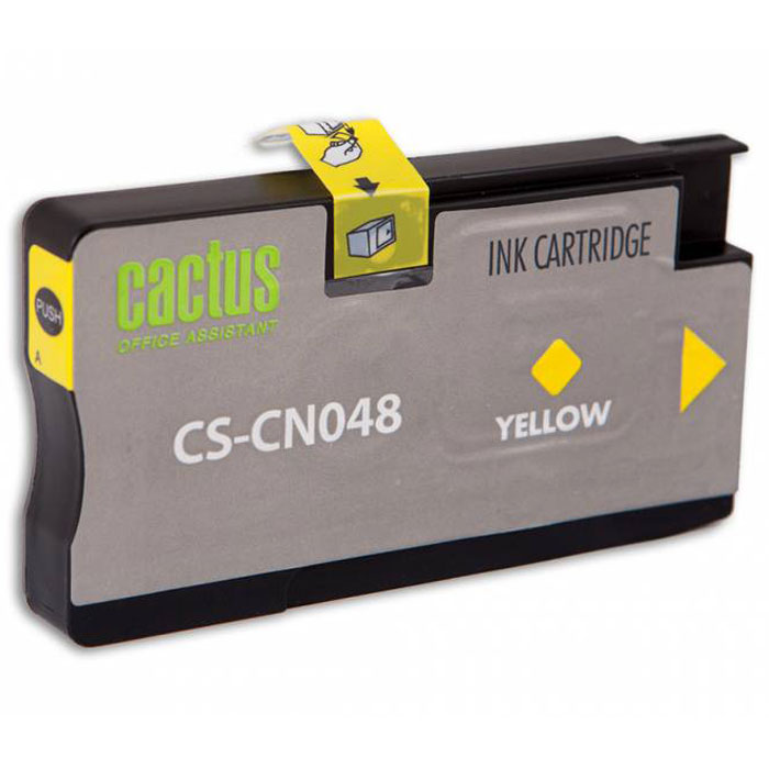 Cactus CS-CN048, Yellow струйный картридж для HP OfficeJet Pro 8100/ 8600CS-CN048 Cactus CS-CN048, Yellow струйный картридж для HP OfficeJet Pro 8100/ 8600CS-CN048Картридж Cactus CS-CN048 для струйных принтеров HP. Расходные материалы Cactus для печати максимизируют характеристики принтера. Обеспечивают повышенную четкость изображения и плавность переходов оттенков и полутонов, позволяют отображать мельчайшие детали изображения. Обеспечивают надежное качество печати.