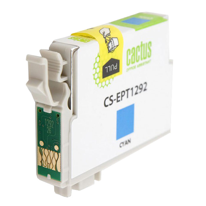 Cactus CS-EPT1292, Cyan струйный картридж для Epson Stylus Office B42/BX305/BX305FnCS-EPT1292 Cactus CS-EPT1292, Cyan струйный картридж для Epson Stylus Office B42/BX305/BX305FnCS-EPT1292Картридж Cactus CS-EPT1292 для струйных принтеров Epson. Расходные материалы Cactus для печати максимизируют характеристики принтера. Обеспечивают повышенную четкость изображения и плавность переходов оттенков и полутонов, позволяют отображать мельчайшие детали изображения. Обеспечивают надежное качество печати.