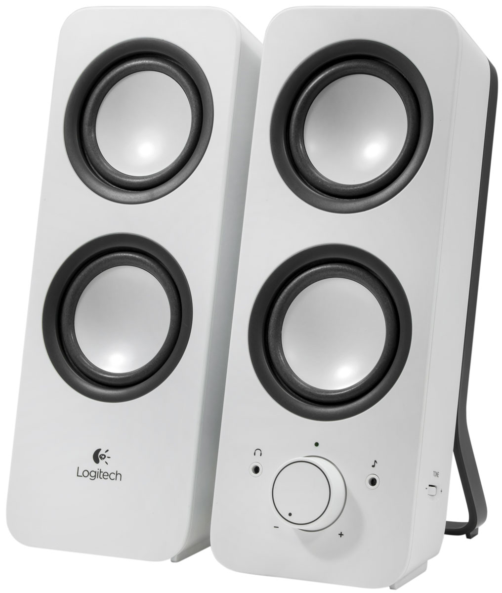 Logitech Z200, Snow White (980-000811) колонки980-000811 Logitech Z200, Snow White (980-000811) колонки980-000811Компактная акустическая система Logitech Z200 воспроизводит кристально-чистый звук и не требует много места на столе. Выходная мощность 10 Вт позволяет наслаждаться громкостью звука, когда вы смотрите фильмы, слушаете музыку или играете в игры. Управление системой и разъем для наушников вынесены на лицевую панель одной из колонок. Почувствуйте ритм Эти стереоколонки с пиковой мощностью в 10 Вт дают насыщенный, чистый и мощный стереозвук и обеспечивают великолепную акустику во всей комнате. Все управление под рукой На передней панели находятся совмещенные регулятор громкости и выключатель питания, разъем для наушников и дополнительный вход. Регулировка басов Поверните регулятор частот на боку мультимедийной колонки, чтобы добавить басов.