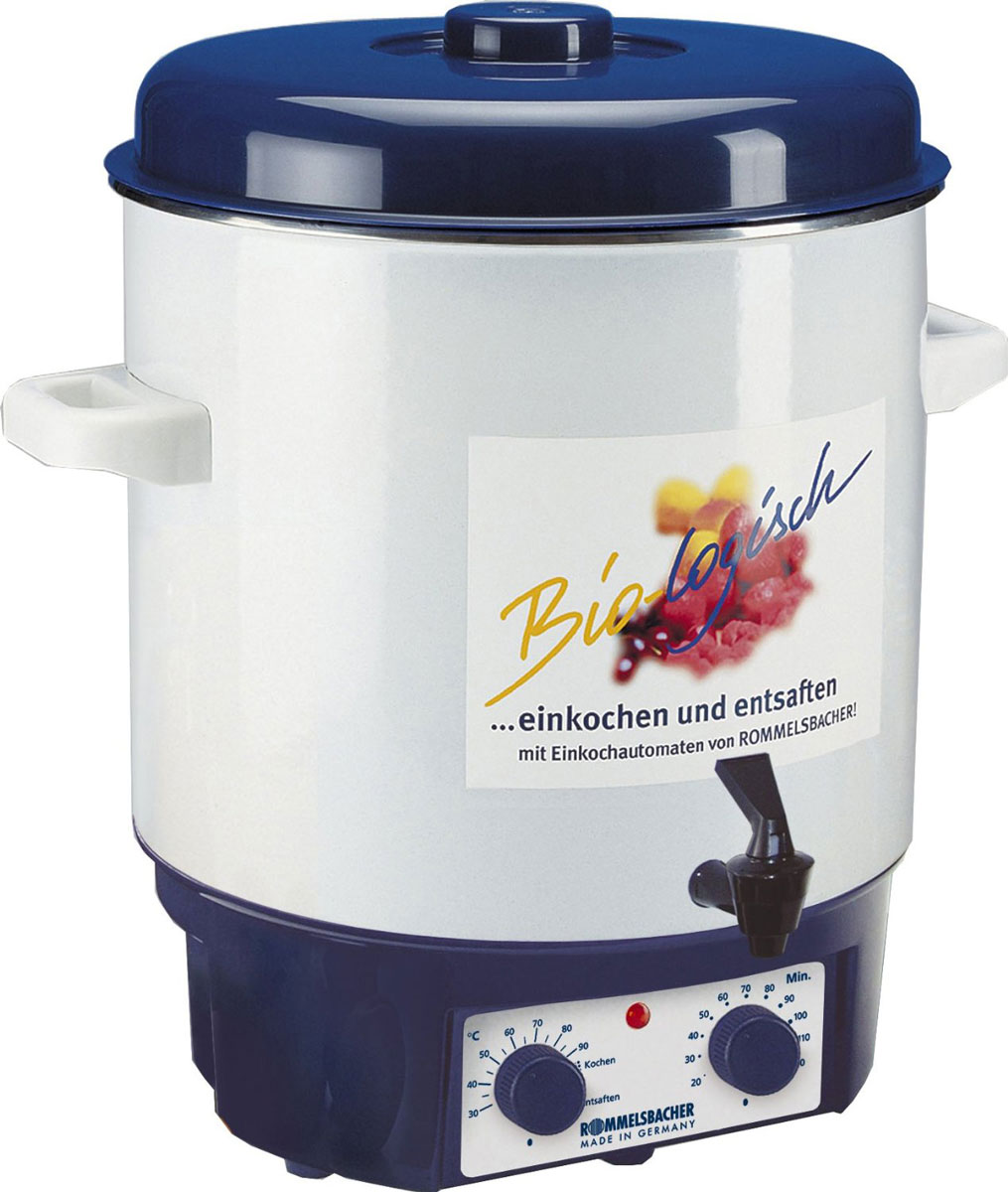 Rommelsbacher KA 1804 глинтвейн-мейкерKA 1804 Rommelsbacher KA 1804 глинтвейн-мейкерKA 1804Глинтвейн-мейкер Rommelsbacher KA 1804позволяет в течение всего года наслаждаться плодами лета. Фруктовые соки, глинтвейн и варенье приготавливаются легко, просто и удобно. Также прибор прекрасно поддерживает горячую температуру напитков. Rommelsbacher KA 1804можно использовать для стерилизации банок, а благодаря удобному крану можно наливать горячий глинтвейн, пунш и другие напитки.Контрольная лампа нагреваВстроенный термостатТаймер: 120 минутДвойной слой прочной эмали на баке