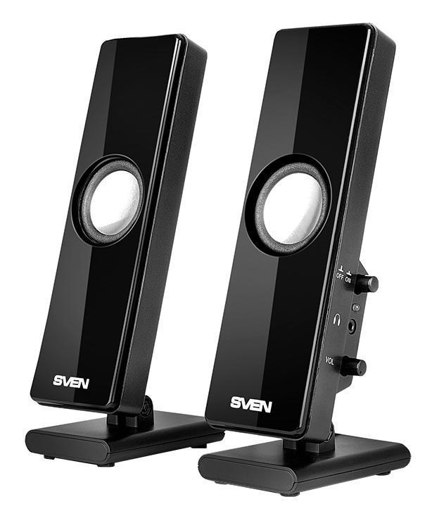 Sven 280, Black акустическая система 2.0SV-0110280BK Sven 280, Black акустическая система 2.0SV-0110280BKОсобенностями мультимедийной акустической системы 2.0 SVEN 280 являются компактные размеры, возможность подключения к разным звуковым устройствам, элегантная черная поверхность передней панели, алюминиевые диффузоры, регулировка уровня громкости и выход на наушники. Система совместима с PC, DVD/Media-проигрывателями, мобильными устройствами и другими источниками звука. Ее выходная мощность составляет 5 Вт. Питание модели осуществляется от USB-разъема ПК или с помощью адаптера питания от стандартного сетевого напряжения 220 В. Для удобства основные функции управления вынесены на боковую панель активной колонки. Такое расположение разъемов для гарнитуры и регулятора громкости имеет свои преимущества. С одной стороны, отсутствие дополнительных элементов на глянцевой лицевой стороне концентрирует внимание на оригинальном внешнем виде акустики, с другой – облегчает пользователю работу с колонками. Две дополнительные фишки – регулировка угла наклона колонок и возможность их настенного...