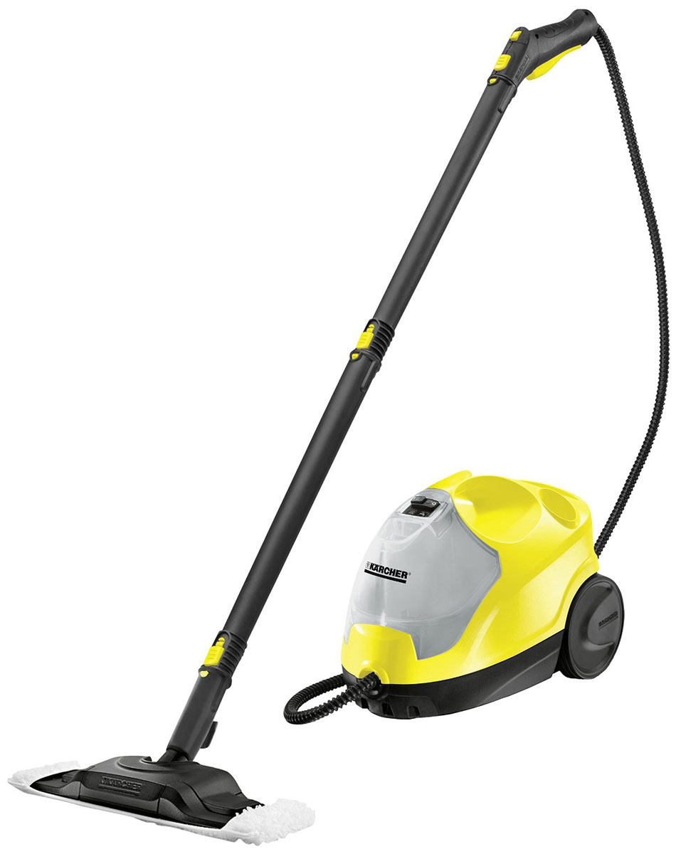Karcher 15124050 SC 4 пароочиститель15124050 Karcher 15124050 SC 4 пароочиститель15124050Пароочиститель Karcher SC 4 легок в применении и имеет много полезных функций. Насадка для пола Comfort plus с гибким соединением и большой рабочей площадью обеспечит оптимальные результаты уборки. Инновационная технология бесконтактной замены салфетки для пола делает использование практичным и удобным. Интенсивность подачи пара может быть отрегулирована в зависимости от загрязнения и поверхности. Универсальные аксессуары сделают кафель, плиту, вытяжку и стыки идеально чистыми. Съемный перезаполняемый бачок для воды позволит не делать долгих перерывов в работе. Пароочиститель Karcher SC4 очищает без химикатов и убивает 99,99% бытовых микробов на твердых покрытиях. Индикация включения, готовности к работе, уровня воды, отсутствия воды, режима работы Съемный резервуар для воды Горизонтальная парковка Прорезиненные колеса Максимальное давление пара: 3,5 бар Время нагрева: 4 мин Производительность по площади: 100 м2