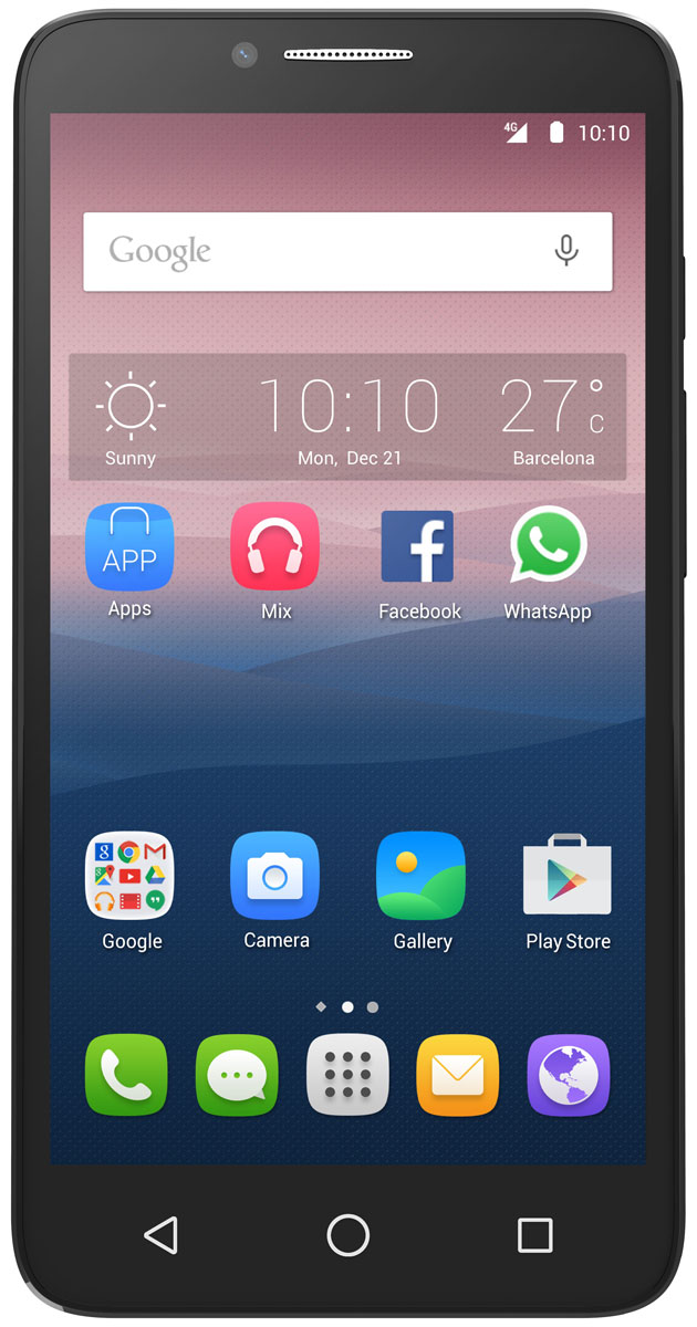 Alcatel OT-5054D Pop 3, Black White5054D-2DALRU1 Alcatel OT-5054D Pop 3, Black White5054D-2DALRU1Благодаря тонкому изящному дизайну Alcatel OT-5054D Pop 3 излучает очарование со всех сторон. Вы можете менять заднюю панель смартфона, выбирая из различных цветовых и текстурированных решений. HD IPS экран смартфона Alcatel OT-5054D Pop 3 с диагональю 5,5 дюймов позволит вам наслаждаться кино, играми и другими развлечениями. Четырехъядерный процессор обеспечивает плавную работу сразу нескольких приложений, запущенных одновременно. А благодаря технологии 4G LTE вы сможете быстрее загружать видео и с комфортом просматривать страницы в Интернете. Благодаря 8-мегапиксельной основной камере со множеством фильтров и автофокусом на лице, а также 5-мегапиксельной фронтальной камере вы можете создавать яркие и интересные фотоснимки. Вы можете перенести любимые или часто используемые пункты меню (приложения, ярлыки и виджеты) на главный экран Alcatel OT-5054D Pop 3 для быстрого доступа к ним. Главный экран является расширенным для обеспечения...