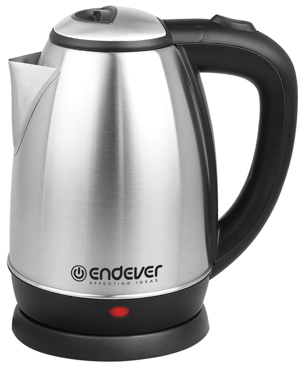 Endever KR-229S электрочайникKR-229S Endever KR-229S электрочайникKR-229SЧайник Endever KR-229S станет прекрасной заменой любой устаревшей модели. Выполнен чайник из качественных и безопасных материалов, поэтому даже длительное использование данной модели не скажется как на качестве работы устройства, так и на вашем здоровье. Чайник быстро нагревает воду и долго сохраняет ее горячей. Он не занимает много места на кухонной столешнице и не помешает вам в приготовлении пищи. Беспроводное соединение позволяет вращать чайник на подставке на 360°. По необходимости лишний шнур питания вы всегда можете спрятать в специальный отсек.
