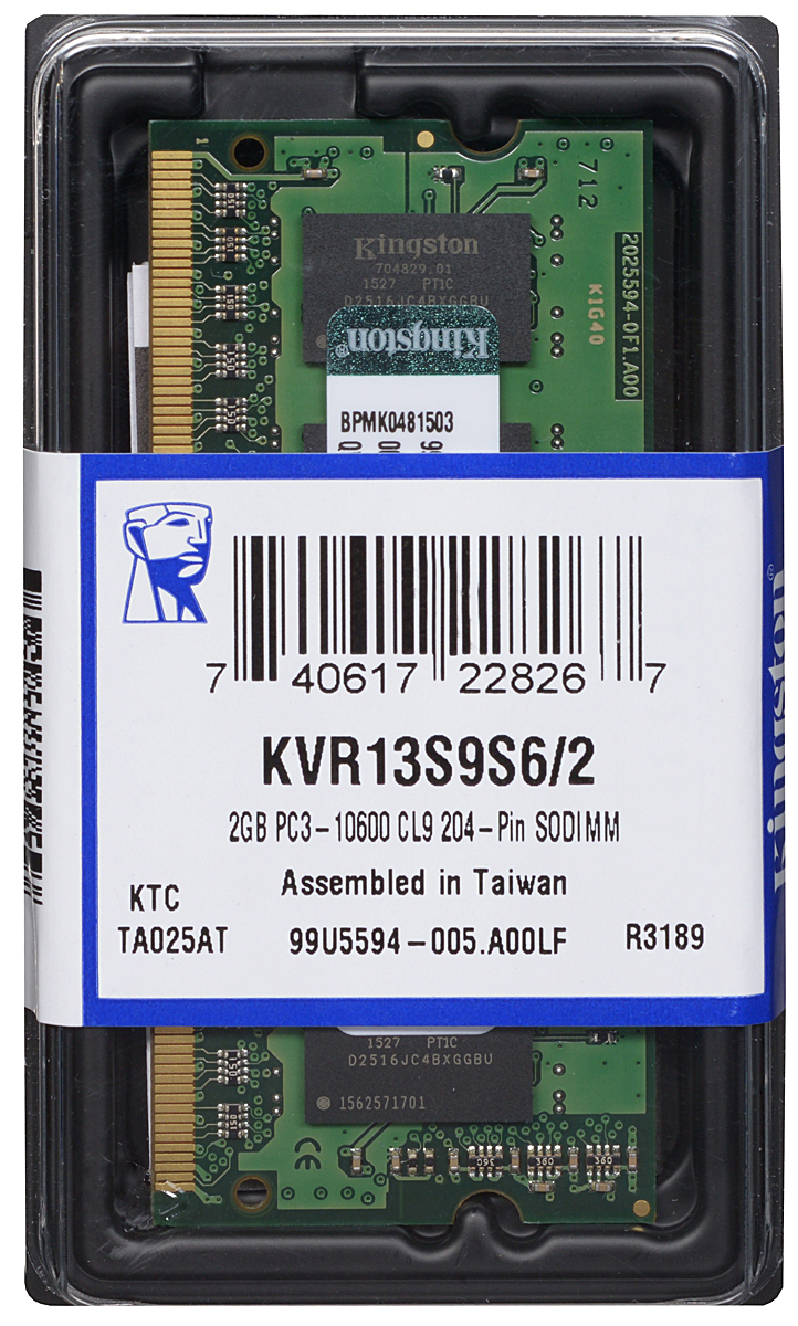 Kingston DDR3 2GB 1333 МГц модуль оперативной памяти (KVR13S9S6/2)KVR13S9S6/2 Kingston DDR3 2GB 1333 МГц модуль оперативной памяти (KVR13S9S6/2)KVR13S9S6/2Модуль оперативной памяти Kingston типа DDR3 для ноутбуков обеспечивает увеличенную рабочую частоту (по сравнению с DDR2) при сниженном тепловыделении и экономном энергопотреблении. Напряжение питания при работе составляет 1,5 В. В модуле также имеется 4 чипа с односторонним расположением. Объем памяти 2 ГБ позволит свободно работать со стандартными и офисными программами, а также нетребовательными играми. Работа осуществляется при тактовой частоте 1333 МГц и пропускной способности, достигающей до 10600 Мб/с, что гарантирует качественную синхронизацию и быструю передачу данных, а также возможность выполнения множества действий в единицу времени. Параметры тайминга 9-9- 9 не принижают скорости работы системы.