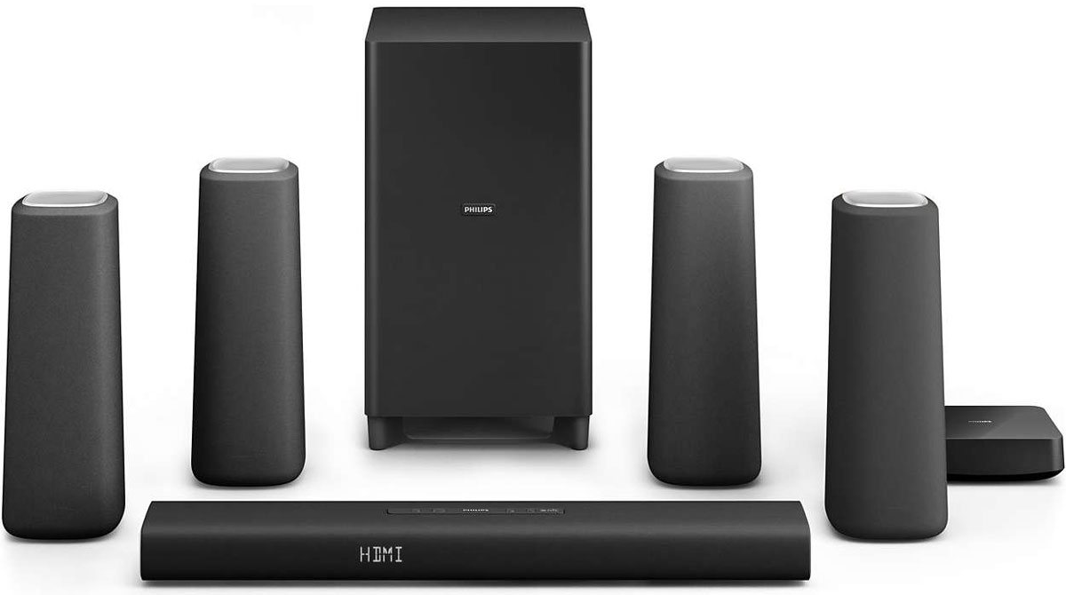 Philips CSS5530B/12 домашний кинотеатрCSS5530B/12 Philips CSS5530B/12 домашний кинотеатрCSS5530B/12Окунитесь в гармонию звука, стиля и ощущений вместе с Philips CSS5530B/12! Домашний кинотеатр Philips CSS5530B/12 — это лаконичный дизайн и простота использования. Насладитесь естественным сбалансированным звучанием и оцените привлекательный дизайн, выполненный из современных и природных материалов. Умное решение для хранения кабелей и беспроводные тыловые АС гарантируют удобное размещение и максимум впечатлений от прослушивания. HDMI-порт с поддержкой 4K2K для просмотра контента Ultra HDHDMI-порт с поддержкой 4K2K для просмотра контента Ultra HD HDMI 4K2K поддерживает стандарт HDMI 1.4, за счет чего обеспечивается поддержка видеоконтента сверхвысокой четкости (UHD). В настоящее время максимальное разрешение формата 4К составляет 4096 пикселей в ширину и 2160 пикселей в высоту — оно в 4 раза превышает разрешение стандартного HD-дисплея 1080p. Также формат 4К может иметь более низкое разрешение — 3840 х 2160 пикселей. Оба формата поддерживаются стандартом...