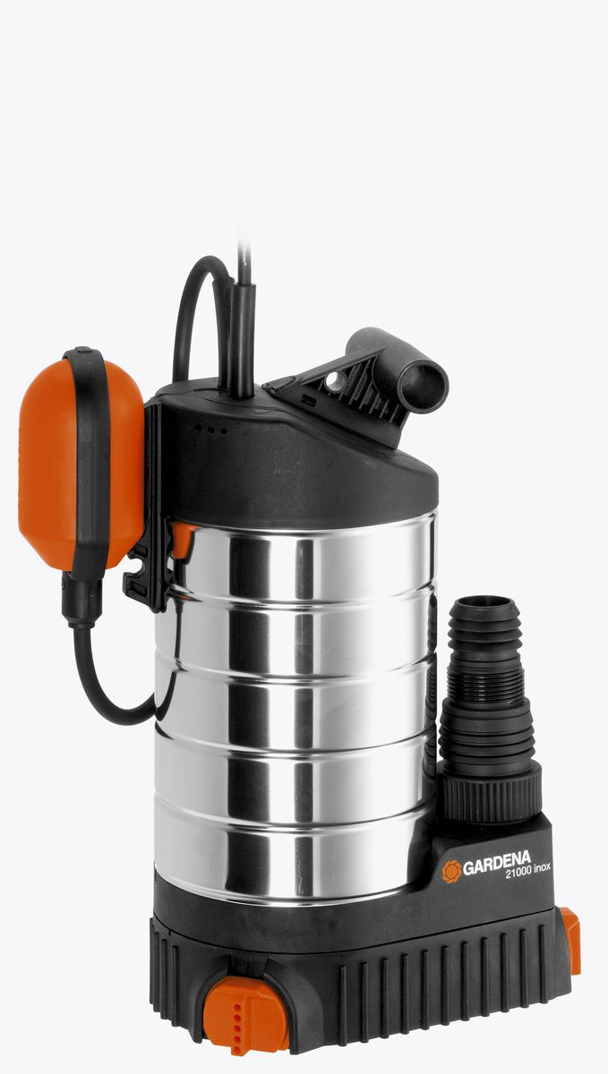 Насос дренажный Gardena 21000 inox Premium, для чистой воды01787-20.000.00 Насос дренажный Gardena 21000 inox Premium, для чистой воды01787-20.000.00Если вода появилась в неположенном месте и необходимо срочно принимать меры, например, чтобы предотвратить еще больший ущерб вашему дому - выбирайте дренажный насос 21000 inox Premium GARDENA, который позволит вам быстро и эффективно откачать большой объем воды. Насос позволяет перекачивать до 21 000 л/ч чистой или слегка загрязненной воды с содержанием загрязняющих частиц диаметром до 5 мм. Поворотное основание насоса обеспечивает возможность откачивания воды до минимального остаточного уровня в 1 мм, то есть практически досуха. Поплавковый выключатель обеспечивает автоматическое включение и выключение насоса. Изменяя положение кабеля в фиксаторе, можно регулировать уровни включения и выключения с помощью поплавкового выключателя. Дополнительно подключаемый механизм позволяет при необходимости легко перейти на постоянное ручное управление. Благодаря наличию силового кабеля длиной 10 м, практичный и надежный шланг может использоваться для выполнения различных...