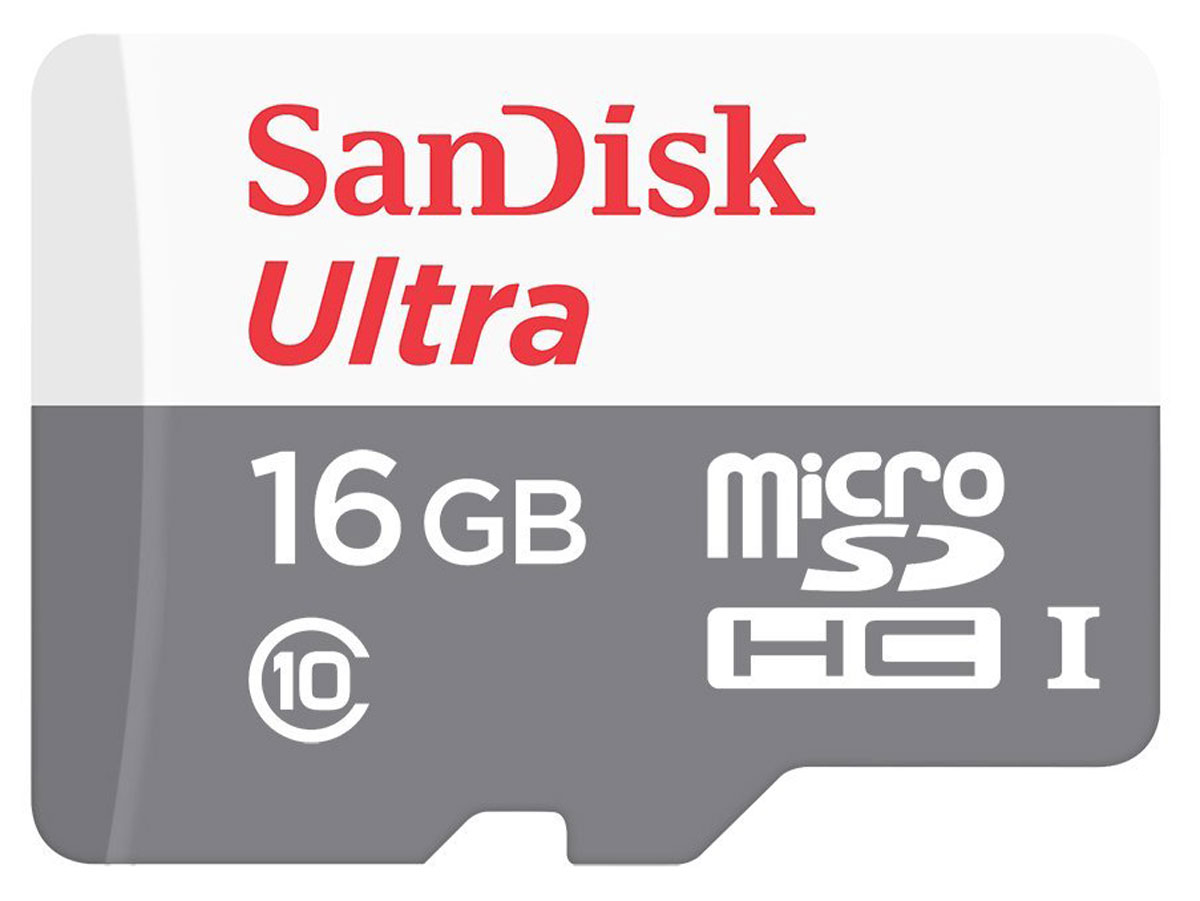 SanDisk Ultra microSDHC UHS-I 16GB карта памятиSDSQUNB-016G-GN3MN SanDisk Ultra microSDHC UHS-I 16GB карта памятиSDSQUNB-016G-GN3MNКарты памяти SanDisk Ultra microSDHC помогут раскрыть все возможности вашего фотоаппарата или видеокамеры. Универсальные карты памяти microSD идеально подходят для компактных фотоаппаратов базового и среднего уровня. Экономьте время на переносе контента с карты на ПК за счет дополнительной скорости передачи данных и соответствия классу 10 с поддержкой записи видео в формате Full HD (1080p). Быстрая передача данных: Карта поддерживает скорость передачи данных до 48 МБ/с, что позволяет сэкономить время при чтении и копировании контента. Класс скорости 10 в режиме записи видео в формате Full HD: Этой карте памяти присвоен класс скорости 10 за качество записи видео, а это значит, что вы сможете снимать в формате Full HD без потери кадров. Надежная конструкция: Водонепроницаемые, ударопрочные, термостойкие и устойчивые к воздействию рентгеновских лучей карты памяти SanDisk Ultra microSDHC UHS-I надежно защитят ваши...