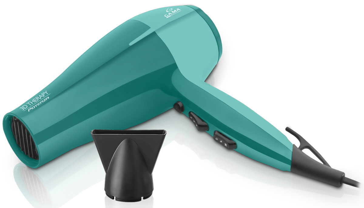 GA.MA Potenza Ion 3D Therapy фенA21.POTENZAION.3D GA.MA Potenza Ion 3D Therapy фенA21.POTENZAION.3DУникальная разработка — фен GA.MA Potenza Ion 3D Therapy — это современный атрибут, наделенный инновационными свойствами. Этот мощный прибор подарит вашим волосам безупречность на каждый день. Сегодня каждая девушка мечтает обеспечить себе профессиональный салонный уход за волосами в домашних условиях. Встроенный ионизатор потока воздуха бережно избавляет от статического электричества. К слову, это особенно актуально в холодное время года. Сохранить здоровье и блеск ваших волос — вот главная задача данного фена. А благодаря многоуровневой регулировке температуры, завершение укладки холодным воздухом сделает локоны сияющими и закрепит результат укладки. Обладает ультралегким мотором DC с встроенным понижением уровня шума Улучшенная функция ионизации: на 80% больше ионов! Функциональность — 6 режимов работы Длина корпуса 23 см Съемный фильтр