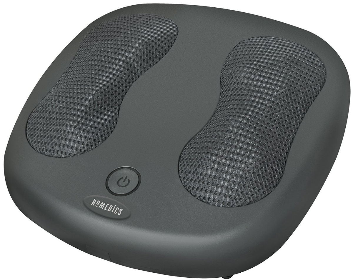 HoMedics FMS-230H-EU массажер для ногFMS-230H-EU HoMedics FMS-230H-EU массажер для ногFMS-230H-EUHoMedics FMS-230H-EU - Shiatsu роликовый массажер для ног. Глубоко разминающий массаж Шиацу успокаивает и омолаживает уставшие ноги. Вращающиеся ролики тщательно массируют стопы ног, а 12 массажных головок обеспечивают отличный результат с пятки до мыска. Успокаивающее тепло согревает и снимает напряжение. Касаясь одним пальцем кнопки управления, легко выбрать режим обычного массажа или массаж с подогревом. Этот массажер безусловно поможет снять напряжение после тяжелого трудового дня, расслабит и успокоит ваши ноги.