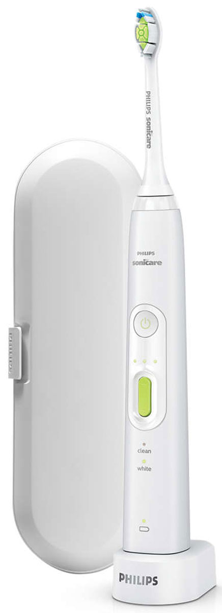 Philips HX8911/02, White электрическая зубная щеткаHX8911/02 Philips HX8911/02, White электрическая зубная щеткаHX8911/02Не нужно отказываться от любимых продуктов, чтобы сохранить красивую и здоровую улыбку! Philips разработали для вас безопасное решение для ежедневного ухода за полостью рта — зубная щетка на аккумуляторах Philips HX8911/02 для отбеливания зубов. Доказано, что щетка удаляет до 100 % больше налета, позволяя добиться белоснежной улыбки всего за 1 неделю. Зубная щетка Philips HX8911/02 удаляет до 100 % больше потемнений с поверхности эмали. DiamondClean — это лучшие чистящие насадки Sonicare для отбеливания зубов. Щетинки средней жесткости в форме ромба бережно и эффективно удаляют налет. Электрическая зубная щетка Philips Sonicare обеспечивает исключительное очищение и более эффективное отбеливание зубов по сравнению с обычными зубными щетками. 2-минутный режим Clean (Чистка) обеспечивает эффективное удаление налета (время чистки, рекомендованное стоматологами). Режим White (Отбеливание) удаляет потемнения с поверхности эмали, отбеливает и полирует зубы. Борется с...