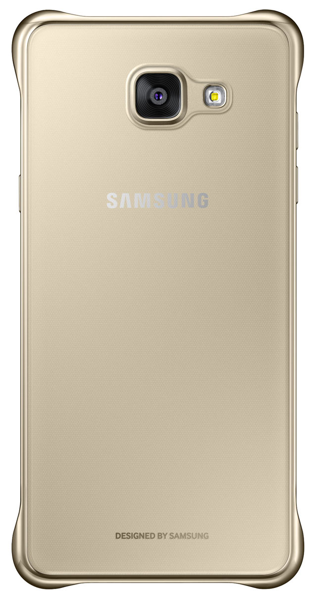 Samsung EF-QA510 ClearCover чехол для Galaxy A5, GoldEF-QA510CFEGRU Samsung EF-QA510 ClearCover чехол для Galaxy A5, GoldEF-QA510CFEGRUЧехол Samsung Clear Cover подходит для модели смартфона Samsung Galaxy A5 (SM-A510F). Оригинальный аксессуар плотно прилегает к корпусу устройства и защищает от механических повреждений и пыли. Прозрачная поверхность чехла с цветной окантовкой сохраняет оригинальный внешний вид Galaxy A5 (SM-A510F). Чехол сделан из прочного поликарбоната, легко надевается и снимается. При использовании чехла в паре со смартфоном все функциональные порты и клавиши остаются доступными.