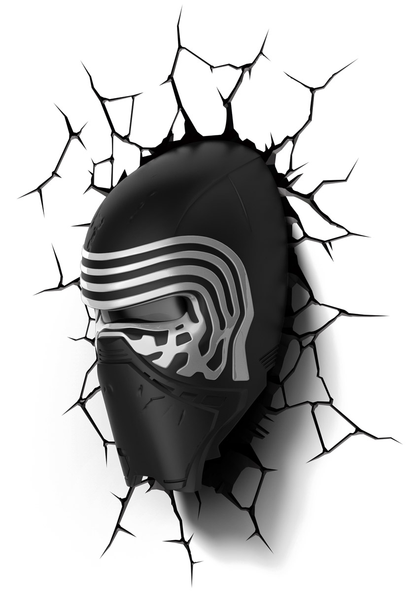Star Wars Пробивной 3D светильник Кайло Рен50024 Star Wars Пробивной 3D светильник Кайло Рен50024Пробивной 3D светильник Star Wars Кайло Рен обязательно понравится вашему ребенку. Особенности: Безопасный: без проводов, работает от батареек (3хАА, не входят в комплект); Не нагревается: всегда можно дотронуться до изделия; Реалистичный: 3D наклейка-имитация трещины в комплекте; Фантастический: выглядит превосходно в любое время суток; Удобный: простая установка (автоматическое выключение через полчаса непрерывной работы). Товар предназначен для детей старше 3 лет. ВНИМАНИЕ! Содержит мелкие детали, использовать под непосредственным наблюдением взрослых.