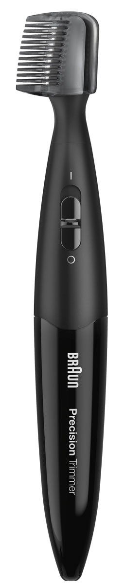 Braun PT 5010 триммер для точного стайлинга81519192 Braun PT 5010 триммер для точного стайлинга81519192Триммер Braun PT 5010 – удобный инструмент для точного и аккуратного стайлинга растительности на лице. Вы можете экспериментировать с созданием стильного образа, который идеально подойдет вам. С таким прибором можно легко моделировать форму бородки и усов, четко очерчивая линии. Он достаточно компактен, поэтому вы без проблем сможете взять его с собой в поездку, при необходимости. Эргономичная форма ручки позволяет легко маневрировать триммером в процессе работы, для достижения превосходных результатов. Он позволяет не только моделировать щетину, но и эффективно удаляет нежелательные волоски на лице, спине, шее, корректирует форму бровей. В комплекте к данной модели вы найдете два съемных пластиковых гребня для равномерного подравнивания волосков. Гребень с короткими зубцами подравнивает волоски до 5 мм, а с более длинными зубцами – до 8 мм. Триммер имеет одну скорость работы, включить его можно, сдвинув переключатель вверх. Ухаживать за PT5010...